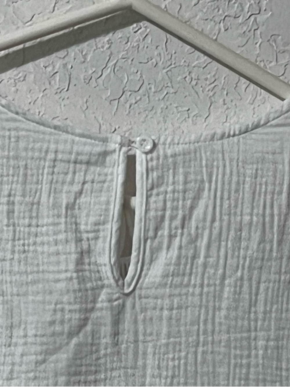 NWTS Women's M White Crochet Lace Textured Top Coastal Boho Cottagecore - Picture 7 of 12
